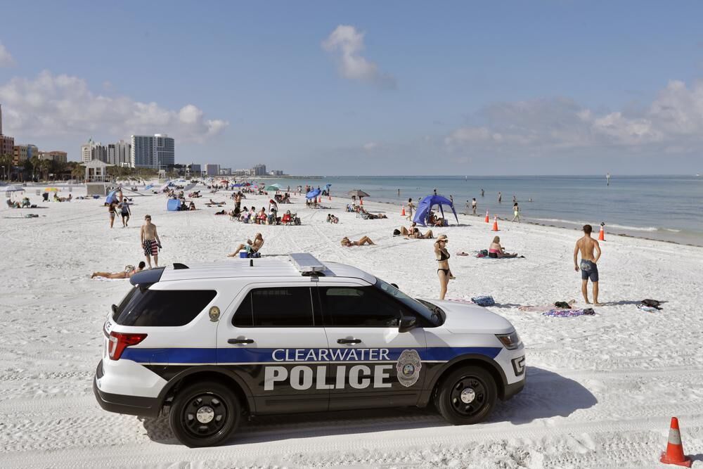 Police vehicle on Beach in Clearwater Florida